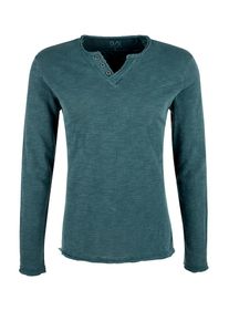 Q/S Designed By, Herren Longsleeve, Petrol