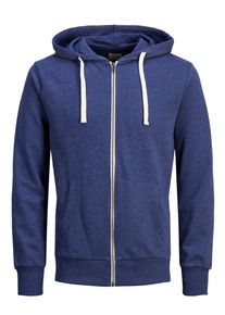 Jack & Jones JACK & JONES, Herren Sweatjacke, Violettblau / Wei&szlig;