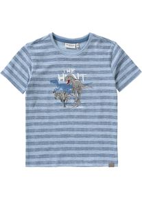 SALT & PEPPER SALT AND PEPPER, T-Shirt 'Dino', Taubenblau / Grau / Wei&szlig;