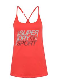 Superdry, Damen Top, Orange / Weiß