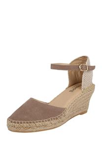 espadrij l'originale Espadrij L ́originale, Damen Sandale 'Biarritz Velour', Taupe
