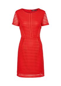 boohoo, Damen Kleid 'Lace Pannelled', Rot