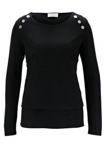 Heine, Damen Shirt, Schwarz