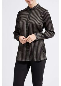 LauRie, Damen Langarmhemd 'Isa', Braun / Pink / Schwarz