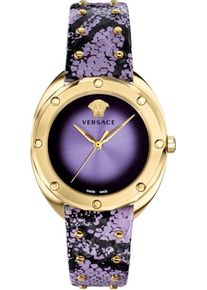 Versace, Damen Uhr 'Shadov', Gold / Dunkellila