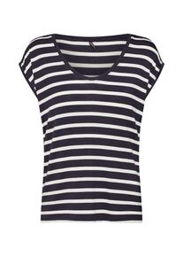 Only, Damen Shirt 'lWILMA', Nachtblau / Weiß