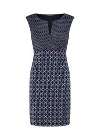 Esprit Collection, Damen Kleid, Navy / Weiß