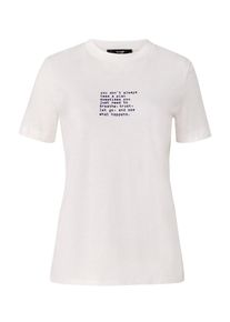 Hallhuber, Damen T-Shirt, Dunkellila / Weiß