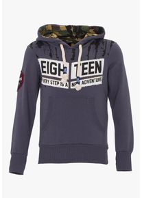 PLUS EIGHTEEN, Herren Kapuzenpullover, Dunkellila
