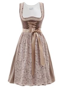 Marjo, Damen Dirndl mit Glitzer-Effekt, Hellbraun