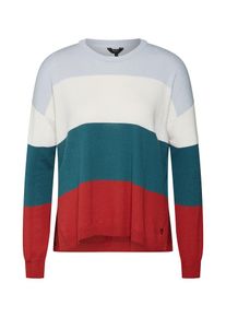 Pepe Jeans, Damen Pullover 'MAYAS', Hellblau / Petrol / Rot / Wei&szlig;
