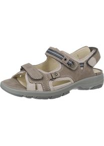 Waldläufer WALDLÄUFER, Damen Sandalen 'Herki', Dunkelbeige / Grau / Dunkelgrau