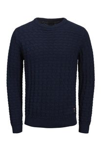 PRODUKT, Herren Klassischer Strickpullover, Navy