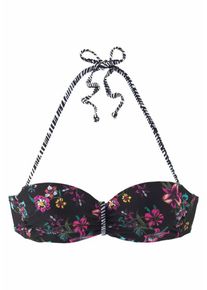 Venice Beach, Damen Bügel-Bandeau-Top 'Sugar', Mischfarben / Schwarz