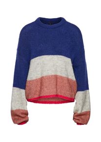 Y.A.S, Damen Pullover, Blau / Grau / Rosa