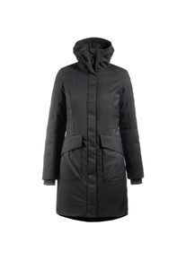 Scheck, Damen Kapuzenmantel, Schwarz