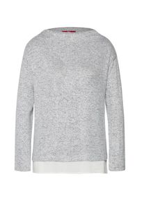 s.Oliver RED LABEL, Damen Shirt, Graumeliert / Weiß