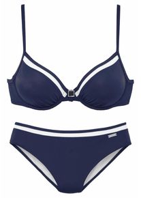 Lascana, Damen Bügel-Bikini, Navy / Weiß