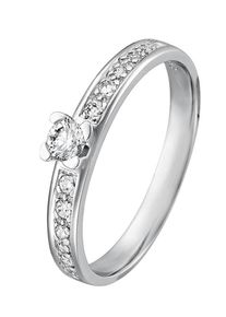 Christ, Damen Diamond Ring 'Love', Silber