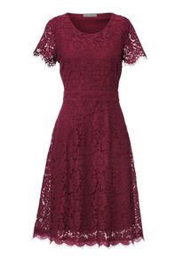 Heine, Damen Bodyform-Spitzenkleid, Bordeaux