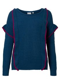 JUNAROSE, Damen Pullover, Blau / Rot
