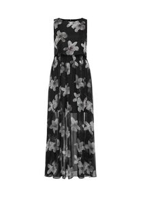 Apart, Damen Abendkleid mit kurzem Top in A-Linie, Grau / Schwarz