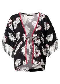 Supermom, Damen Strickjacke ' Kimono ', Rot / Schwarz / Wei&szlig;