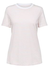 Selected Femme, Damen T-Shirt 'My Perfect Tee', Rosa / Weiß