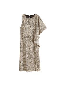 Mango, Damen Kleid 'Mandy-i', Beige / Hellbraun / Weiß