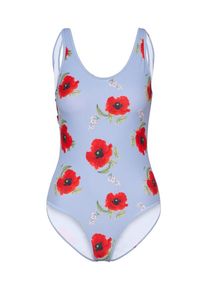 Y.A.S, Damen Badeanzug 'BLOOM', Opal / Rot