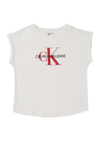 Calvin Klein Jeans, Mädchen Shirt 'MONOGRAM', Rot / Weiß