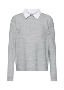 Jacqueline de Yong, Damen Pullover, Hellgrau / Weiß