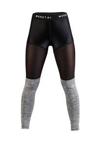 MOROTAI, Damen Sport-Leggings 'Bloc', Graumeliert / Schwarz