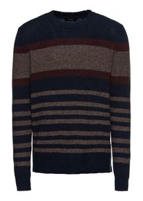 Selected Homme, Herren Strickpullover, Nachtblau / Dunkelbraun / Taupe
