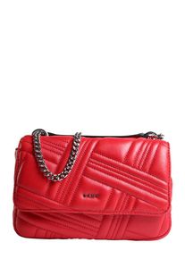 DKNY, Damen Tasche 'ALLEN- MD FLAP SHOULDER- QUILT LAMB', Rot