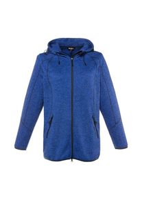 Ulla Popken, Damen Strickfleecejacke, Blau