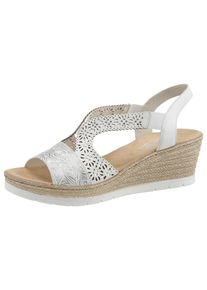 Rieker, Damen Sandalette, Wei&szlig;