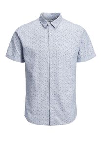 Jack & Jones JACK & JONES, Herren Minimalprint Langarmhemd, Hellblau