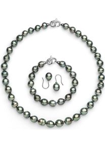 Christ, Damen Schmuckset '87481182', Taupe / Silber