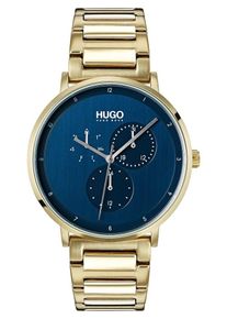 Hugo, Herren Uhr 'Guide Business 1530011', Blau / Gold / Naturweiß