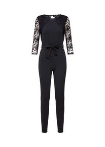 boohoo, Damen Overall 'LACE PANEL', Schwarz