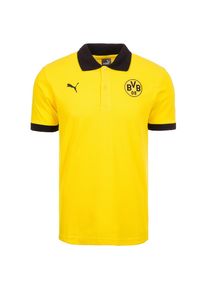 Puma, Herren Poloshirt 'Borussia Dortmund', Gelb / Schwarz