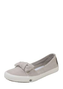 Dockers by Gerli, Damen Ballerina im Canvas-Look mit Schleife, Hellgrau