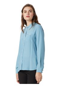 Calvin Klein, Damen Bluse 'LIGHT VISCOSE PKT BLOUSE LS', Hellblau