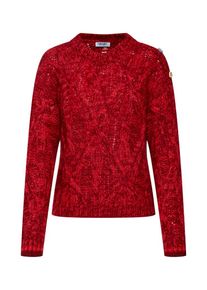 Liu Jo JEANS, Damen Pullover 'MAGLIA CHIUSA MOULINE', Kirschrot