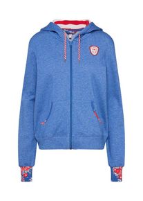 Blutsgeschwister, Damen Sweatshirt 'good morning bakerstreet zip', Royalblau / Rot / Wei&szlig;