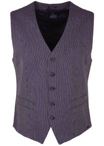 DSTREZZED, Herren Weste 'COLOUR SMALL STRIPE', Nachtblau