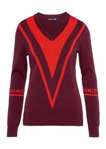 J. Lindeberg J.Lindeberg, Damen Pullover 'Erine', Weinrot / Hellrot