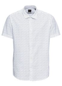 BOSS, Herren Hemd 'Rash 10214134 01', Creme / Dunkelblau