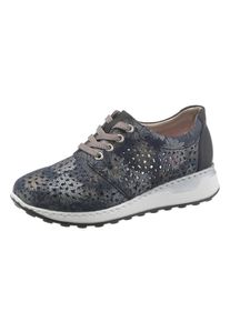 Rieker, Damen Schnürschuh, Nachtblau / Silber